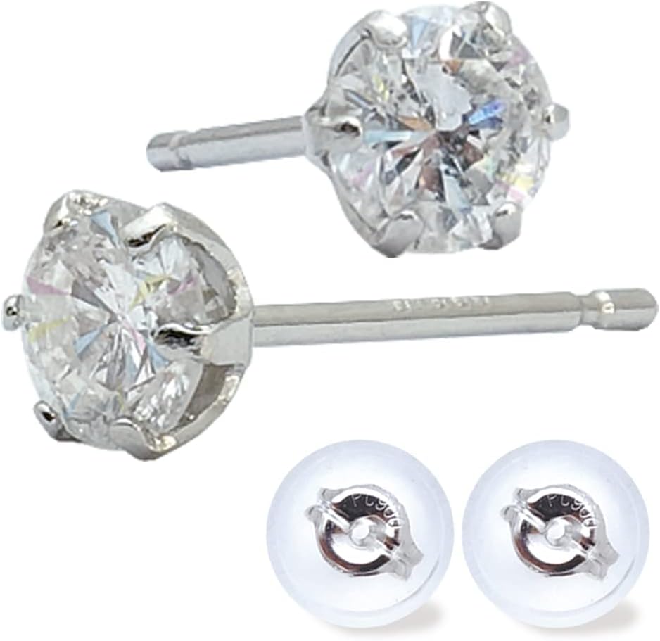 Amazon | 【鑑定書付き】天然 ダイヤモンド ピアス 計0.6ct D